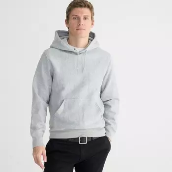 Толстовка с капюшоном из флиса Heritage 14 унций J.Crew, серый