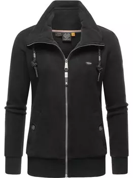 Толстовка с капюшоном из флиса на молнии, однотонная Ragwear, черный