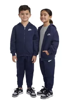 Толстовка с капюшоном из флиса на молнии от Little Kids Club Nike, синий