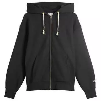 Толстовка с капюшоном из флиса на молнии Champion Reverse Weave, черный