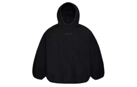 Толстовка с капюшоном из флиса с логотипом Fear Of God Essentials, черный