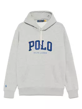 Толстовка с капюшоном из флиса с логотипом RL Polo Ralph Lauren, серый
