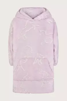 Толстовка с капюшоном из флиса с принтом единорога Monsoon, розовый