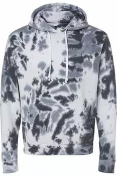 Толстовка с капюшоном из флиса с принтом тай-дай J. America, цвет black tie dye