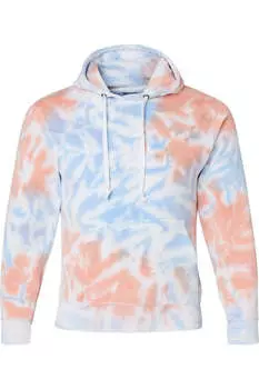 Толстовка с капюшоном из флиса с принтом тай-дай J. America, цвет sunset tie dye