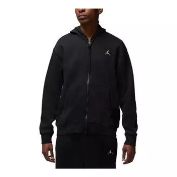 Толстовка с капюшоном из флиса с застежкой-молнией Air Jordan, черный
