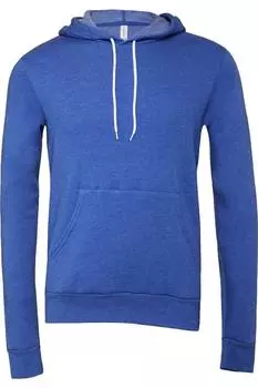 Толстовка с капюшоном из губчатого флиса BELLA + CANVAS, цвет heather true royal