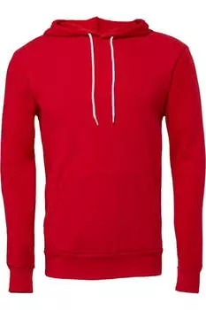 Толстовка с капюшоном из губчатого флиса BELLA + CANVAS, красный