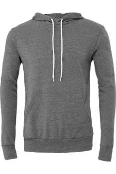 Толстовка с капюшоном из губчатого флиса BELLA + CANVAS, цвет deep heather