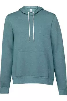 Толстовка с капюшоном из губчатого флиса BELLA + CANVAS, цвет heather deep teal