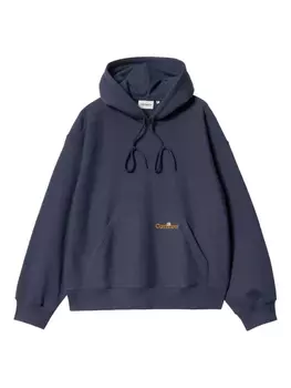 Толстовка с капюшоном из хлопка Carhartt WIP, синий