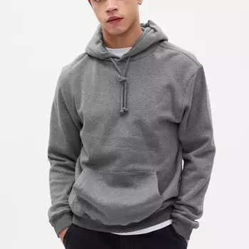 Толстовка с капюшоном из хлопка и модала Gap, серый