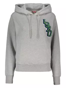 Толстовка с капюшоном из хлопка Kenzo, серый