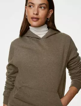 Толстовка с капюшоном из хлопка Marks & Spencer