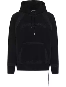 Толстовка с капюшоном из хлопка Mastermind Japan, черный