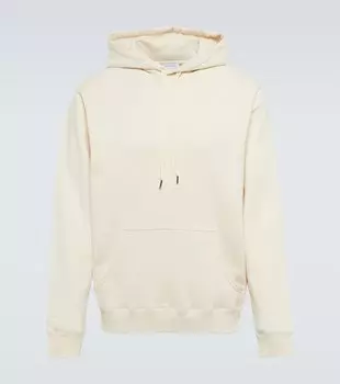 Толстовка с капюшоном из хлопка Sunspel, белый