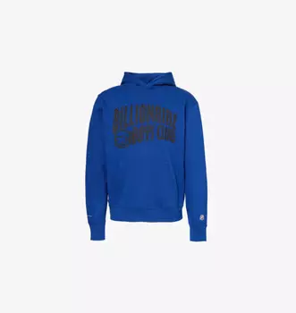 Толстовка с капюшоном из хлопкового джерси Billionaire boys club x piece by piece с логотипом-аркой Billionaire Boys Club, синий