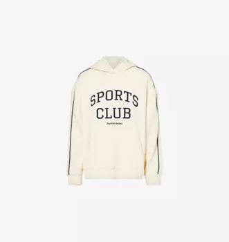 Толстовка с капюшоном из хлопкового джерси с вышитым текстом Lille 4Th & Reckless, экрю