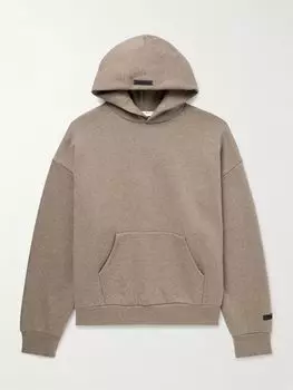 Толстовка с капюшоном из хлопкового смесового трикотажа с логотипом FEAR OF GOD ESSENTIALS, серо-коричневый