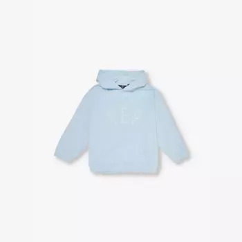 Толстовка с капюшоном из хлопкового трикотажа с аппликацией логотипа для детей 1-6 лет Represent, голубой