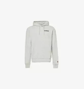 Толстовка с капюшоном из хлопкового трикотажа с фирменным принтом и карманом-кенгуру Icecream, серый