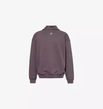 Толстовка с капюшоном из хлопкового трикотажа с изображением животных из отдела прочности Gymshark, серый