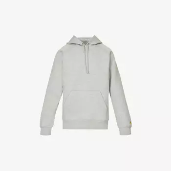 Толстовка с капюшоном из хлопковой смеси с вышивкой бренда Chase Carhartt Wip, серый