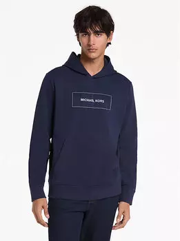 Толстовка с капюшоном из хлопковой смеси с логотипом Michael Kors, синий