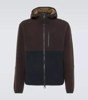 Толстовка с капюшоном из кашемира с цветными блоками Loro Piana, цвет ebony melange/blue navy