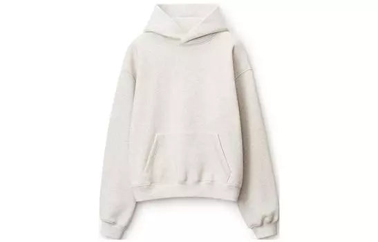 Толстовка с капюшоном из махровой ткани Alexander Wang, серый