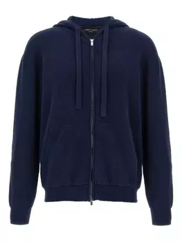 Толстовка с капюшоном из махровой ткани Roberto Collina, синий