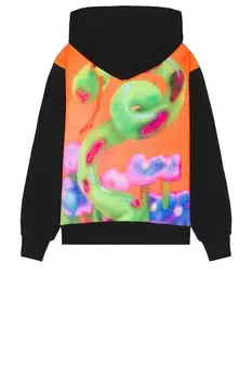 Толстовка с капюшоном из мокрой змеи Pleasures, черный