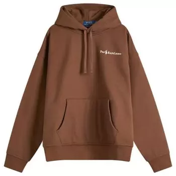 Толстовка с капюшоном из плотного флиса с логотипом Polo Ralph Lauren, коричневый