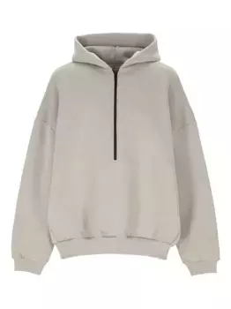 Толстовка с капюшоном из смесовой хлопковой ткани Fear Of God, нейтральный