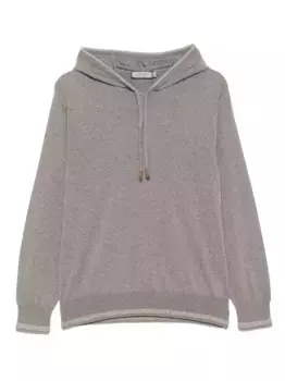 Толстовка с капюшоном из смесовой шерсти Canali, нейтральный