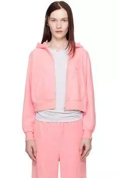 Толстовка с капюшоном из велюра с изображением головы обезьяны из розового кристалла и камня BAPE