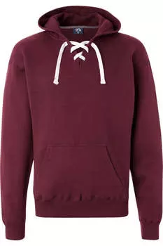 Толстовка с капюшоном J. America Sport Lace, бордовый