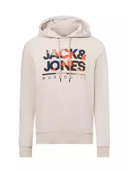 Толстовка с капюшоном Jack & Jones, бежевый