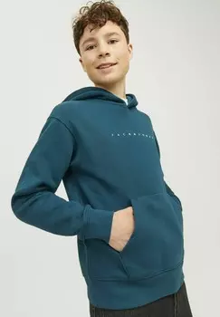 Толстовка с капюшоном Jack & Jones, бирюзовый