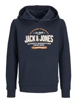 Толстовка с капюшоном Jack & Jones Junior, синий