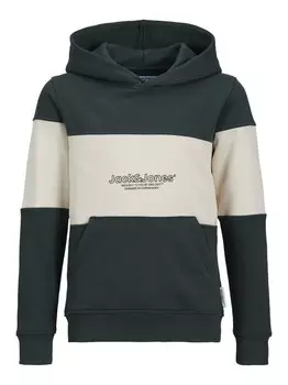 Толстовка с капюшоном Jack & Jones Junior, зеленый