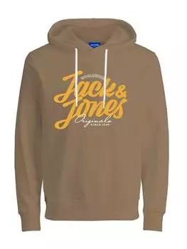 Толстовка с капюшоном Jack & Jones, коричневый
