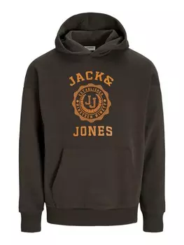 Толстовка с капюшоном Jack & Jones, коричневый