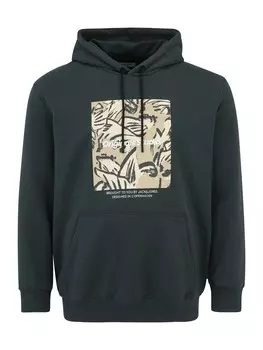 Толстовка с капюшоном Jack & Jones Plus Sweatshirt JORVesterbro Newton, цвет fir