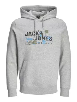 Толстовка с капюшоном Jack & Jones, серый