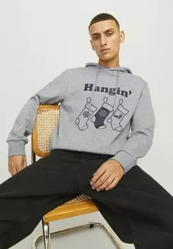 Толстовка с капюшоном Jack & Jones, серый