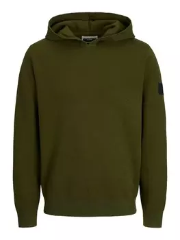 Толстовка с капюшоном JACK & JONES Sweater JCOAero, темно-зеленый