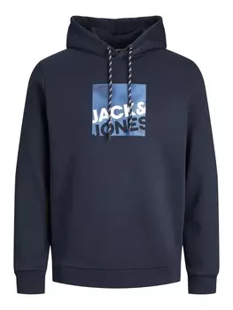 Толстовка с капюшоном JACK & JONES Sweatshirt JCOLogan, цвет blue/marine blue