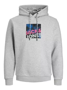 Толстовка с капюшоном JACK & JONES Sweatshirt JCOLogan, пятнистый серый