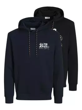 Толстовка с капюшоном JACK & JONES Sweatshirt JJILuke, цвет navy/black